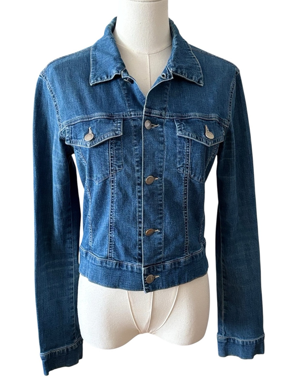 Theory Blue Lightweight Denim Jean Jacket Size Small